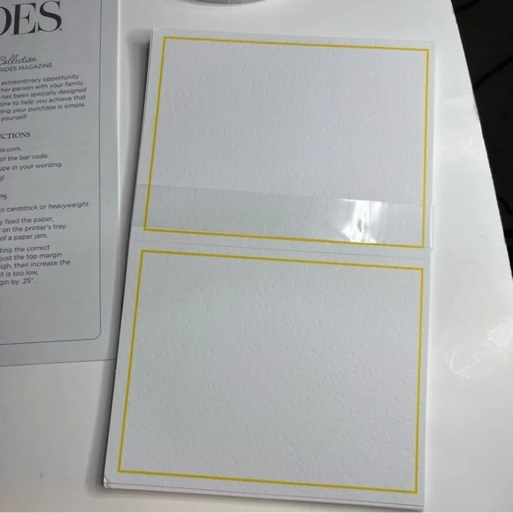 Wedding Bride & Groom Yellow & White Invitation Decoration Set New 6 Items